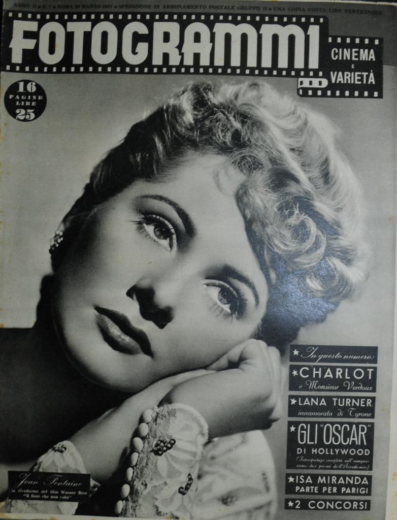 FOTOGRAMMI magazine side cover Issue 7 29 March 1947