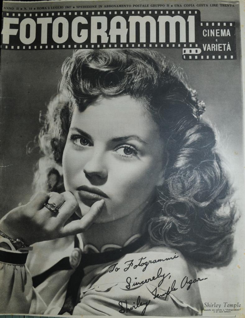 FOTOGRAMMI magazine side cover Issue 14 5 July 1947