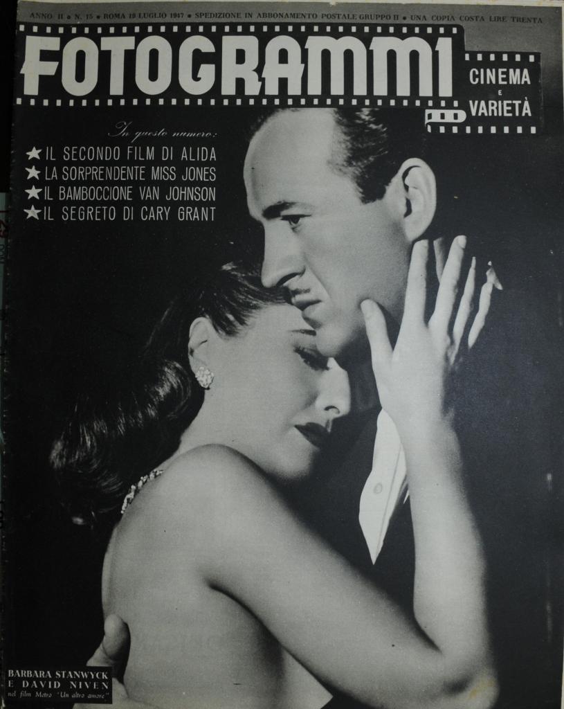 FOTOGRAMMI magazine side cover Issue 15 19 July 1947