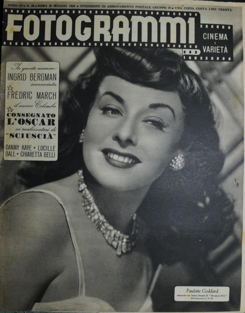 FOTOGRAMMI magazine side cover Issue 20 25 May 1948