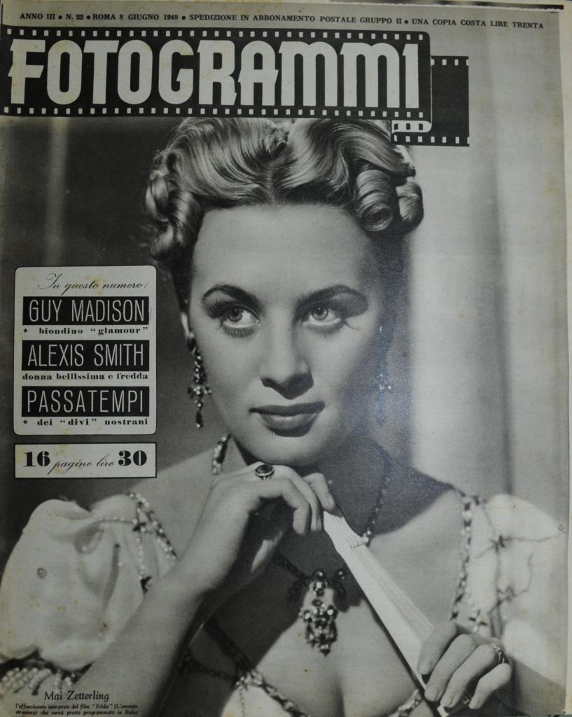 FOTOGRAMMI magazine side cover Issue 22 8 June 1948