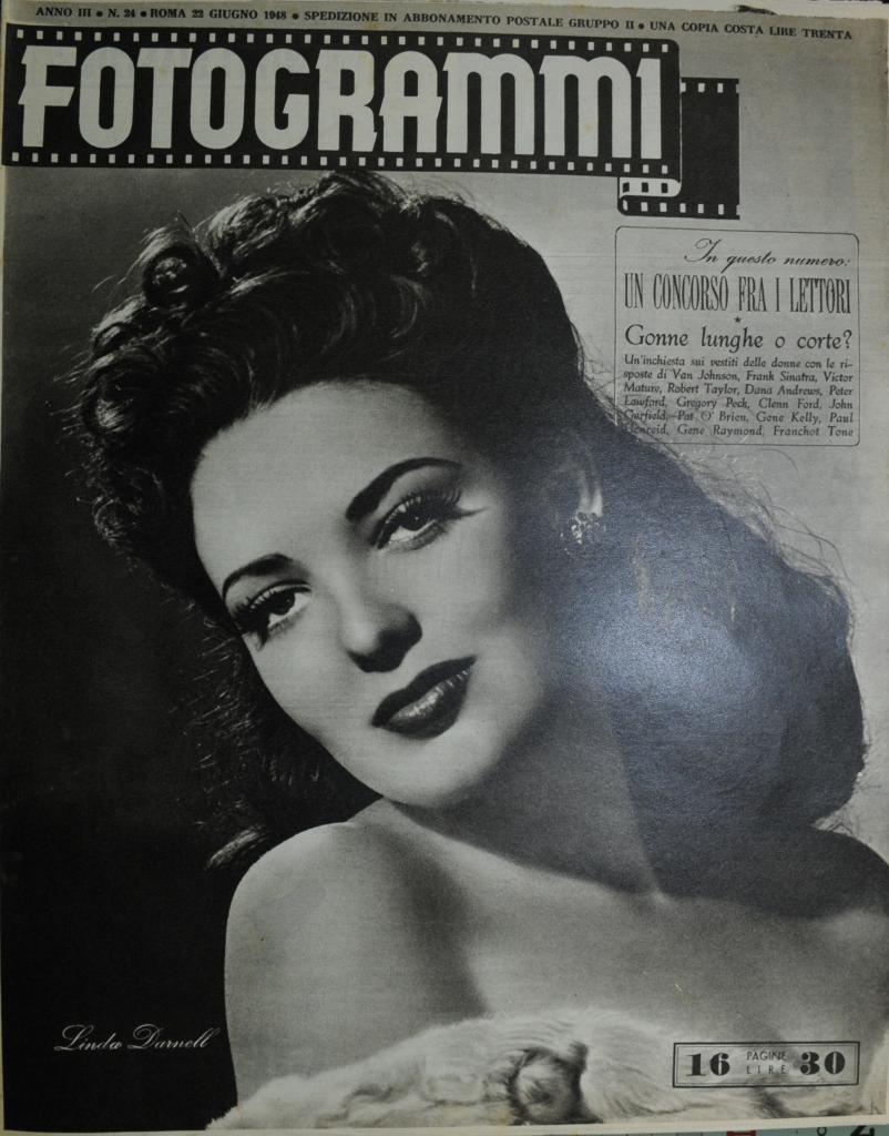FOTOGRAMMI magazine side cover Issue 24 22 June 1948