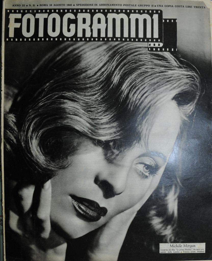 FOTOGRAMMI magazine side cover Issue 31 10 August 1948