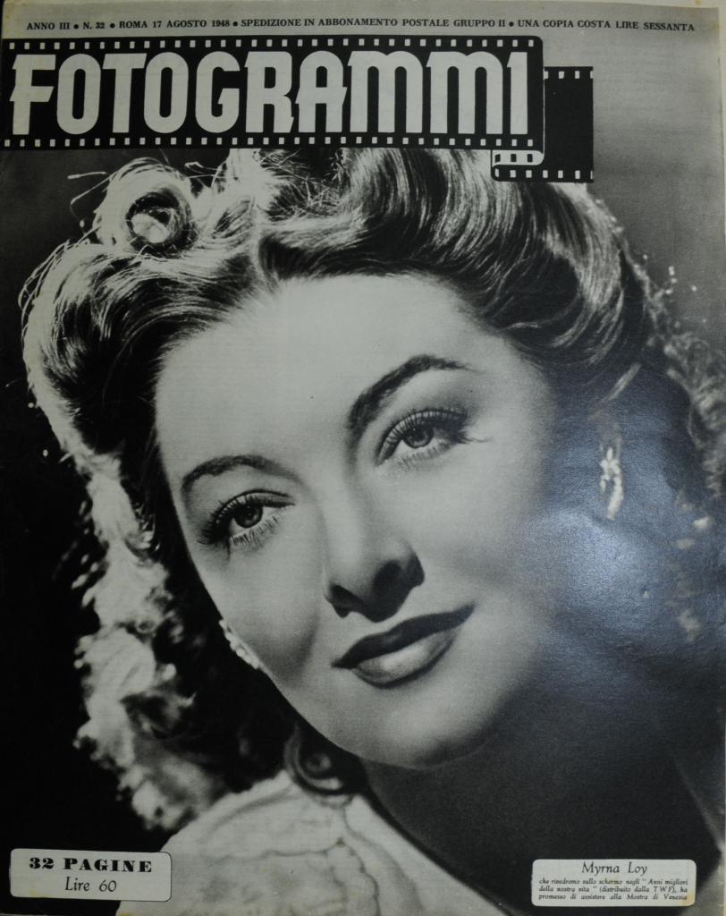 FOTOGRAMMI magazine side cover Issue 32 17 August 1948