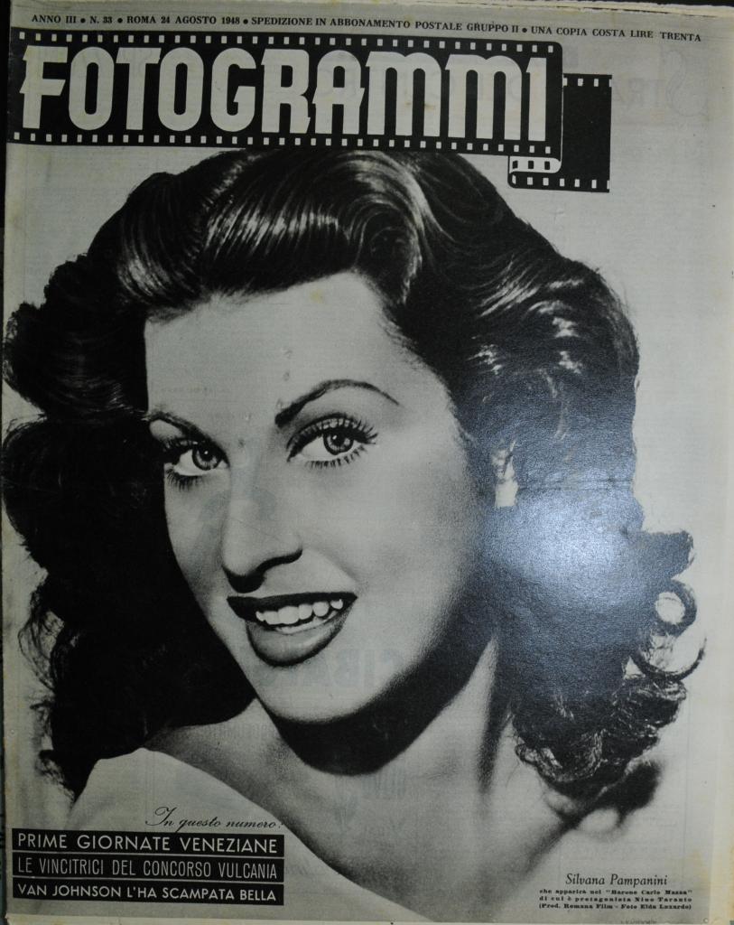 FOTOGRAMMI magazine side cover Issue 33 24 August 1948