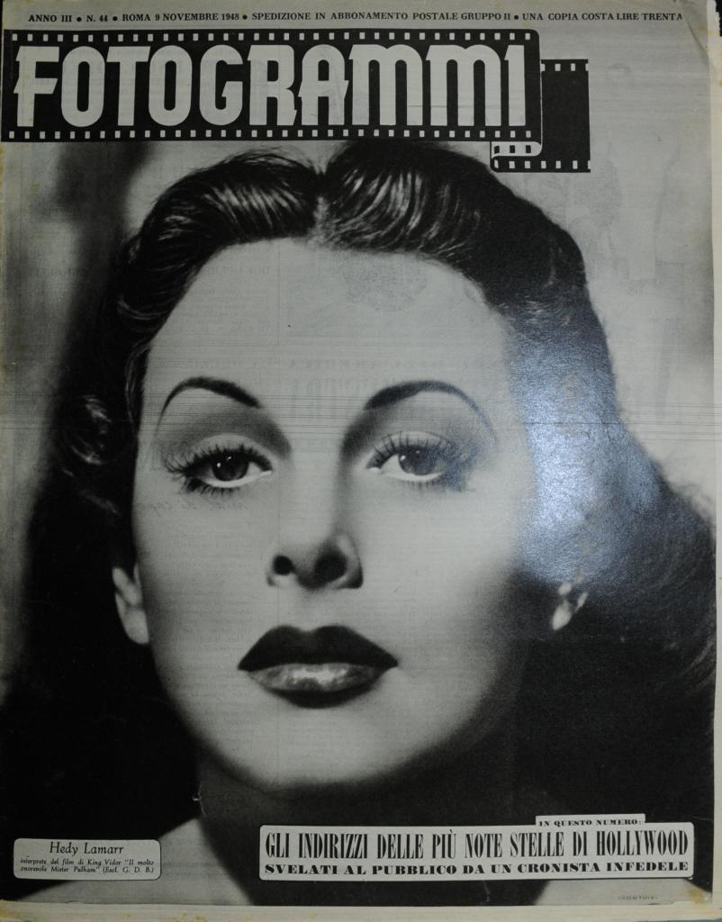 FOTOGRAMMI magazine side cover Issue 44 9 November 1948