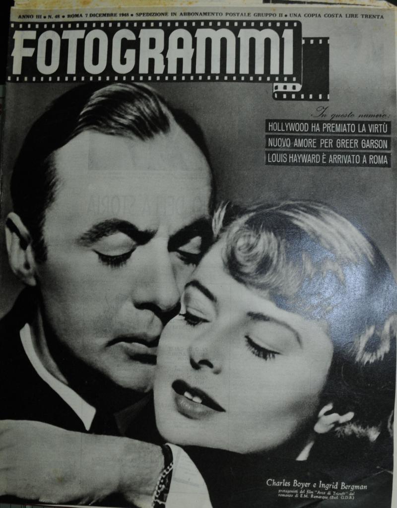 FOTOGRAMMI magazine side cover Issue 48 7 December 1948