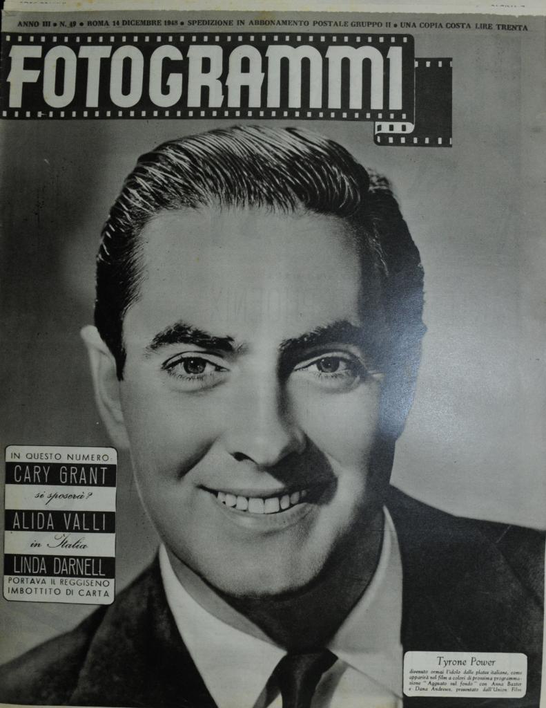 FOTOGRAMMI magazine side cover Issue 49 14 December 1948