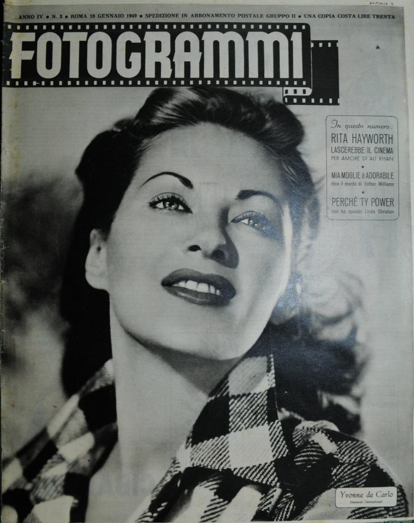 FOTOGRAMMI magazine side cover Issue 3 18 January 1949