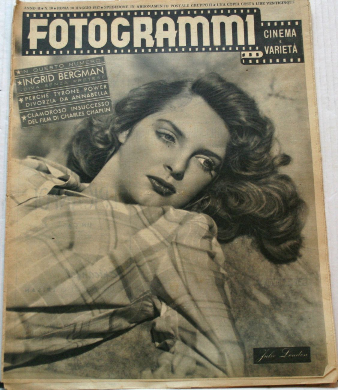 FOTOGRAMMI magazine side cover Issue 10 10 May 1947