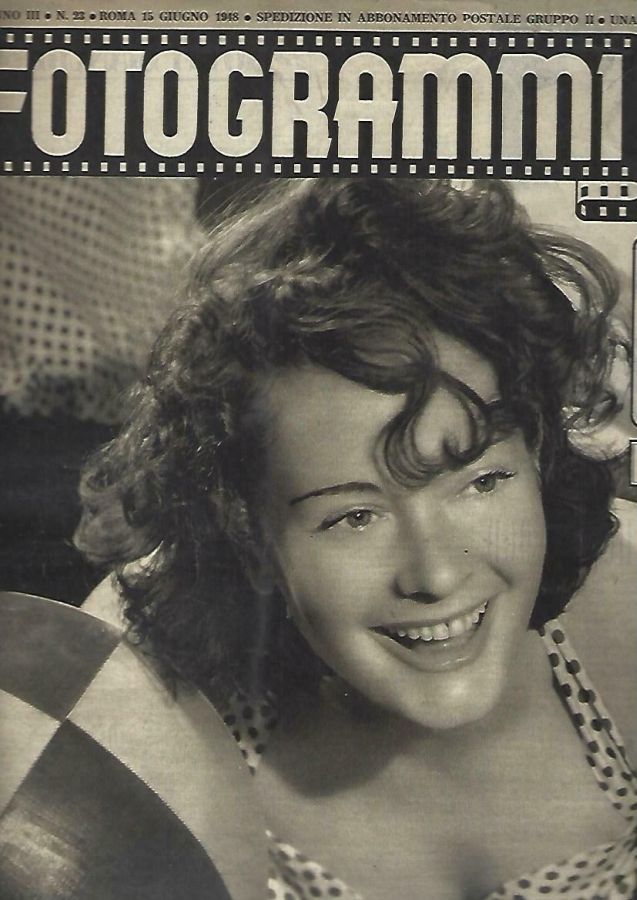 FOTOGRAMMI magazine side cover Issue 23 15 June 1948