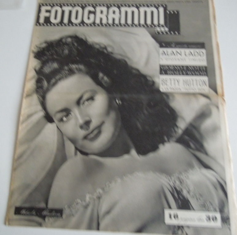 FOTOGRAMMI magazine side cover Issue 25 29 June 1948