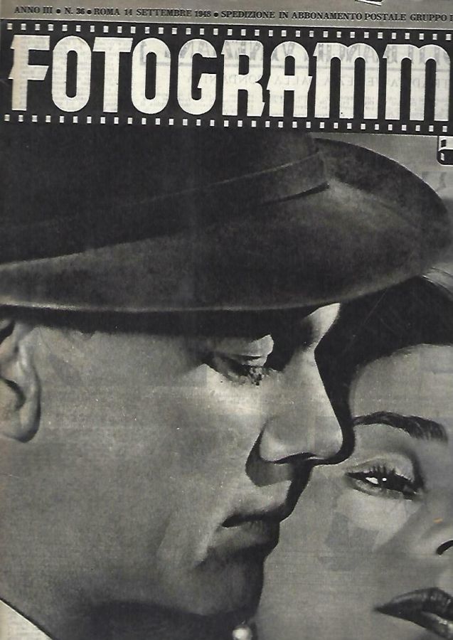 FOTOGRAMMI magazine side cover Issue 36 14 September 1948
