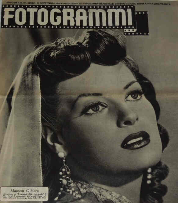 FOTOGRAMMI magazine side cover Issue 37 21 September 1948
