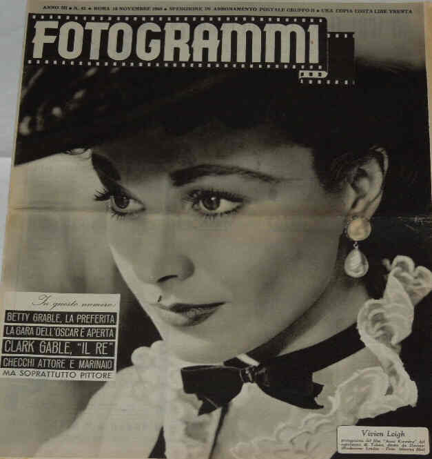 FOTOGRAMMI magazine side cover Issue 45 16 November 1948
