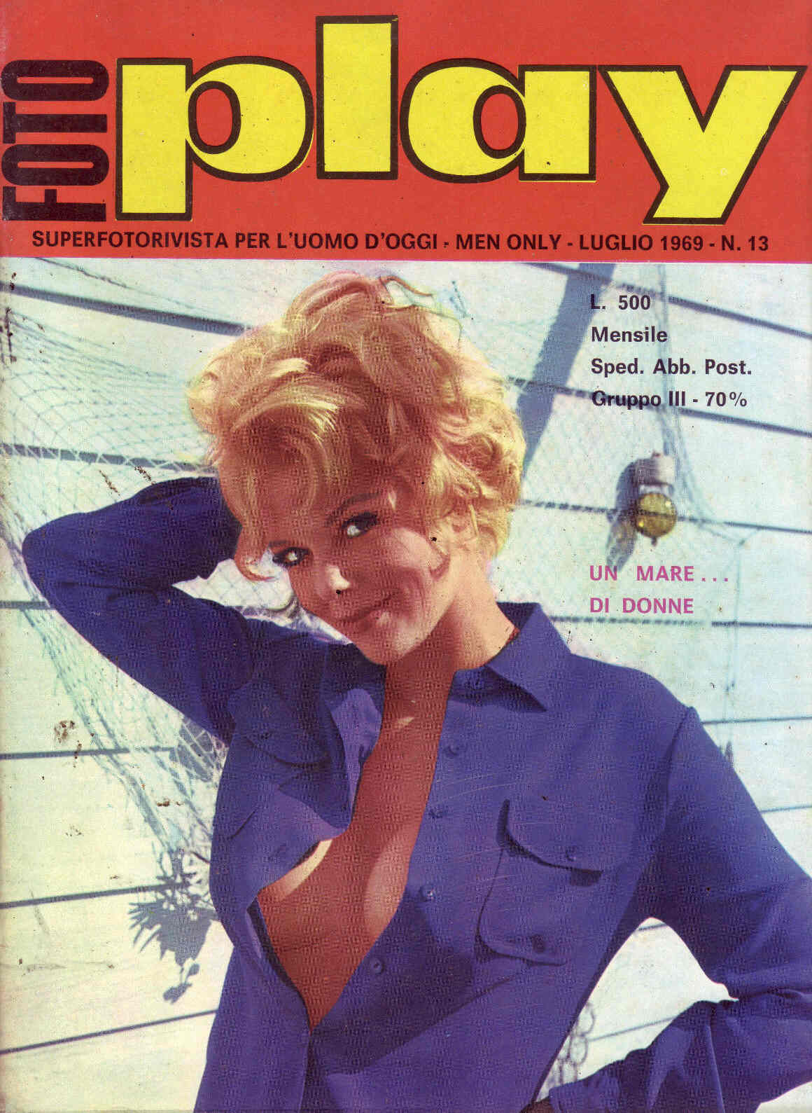 FOTO PLAY magazine side cover Issue 13 July 1969