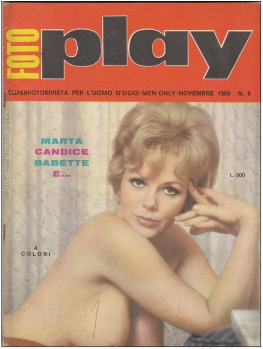 FOTO PLAY magazine side cover Issue 5 November 1968