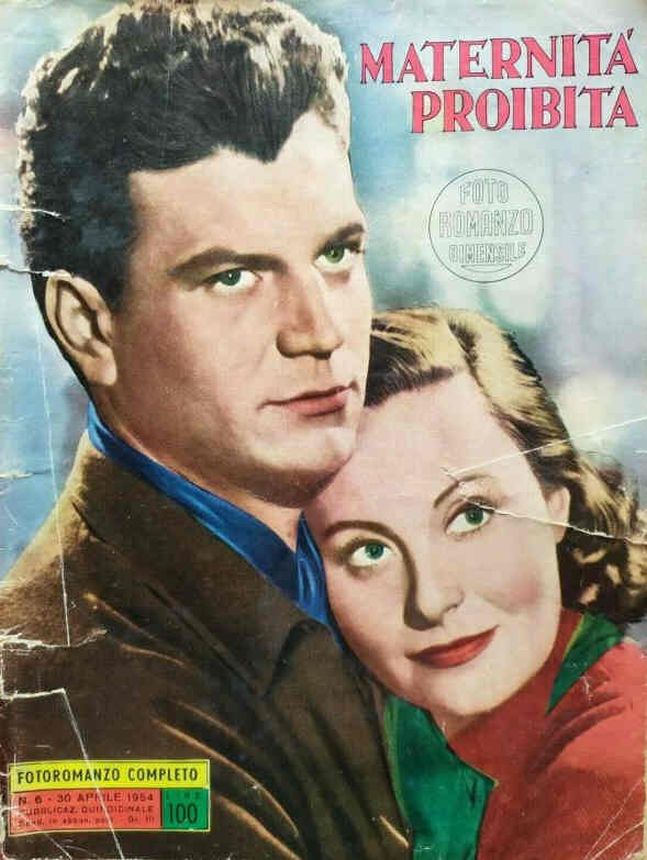 FOTO ROMANZO BIMENSILE magazine side cover Issue 6 30 April 1954