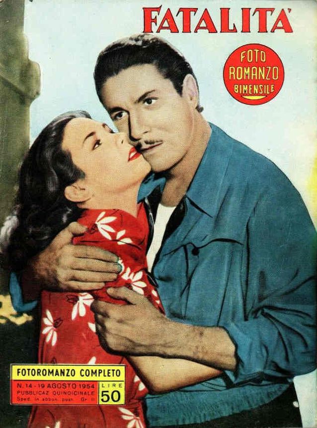 FOTO ROMANZO BIMENSILE magazine side cover Issue 14 19 August 1954