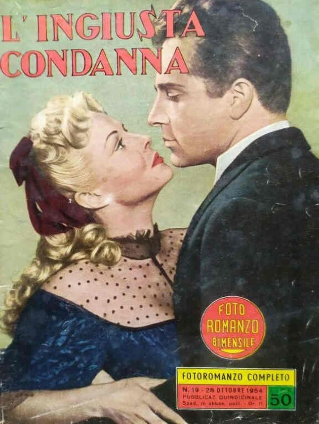 FOTO ROMANZO BIMENSILE magazine side cover Issue 19 28 October 1954