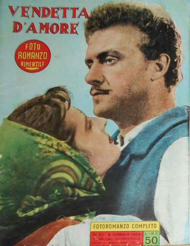 FOTO ROMANZO BIMENSILE magazine side cover Issue 24 6 January 1955