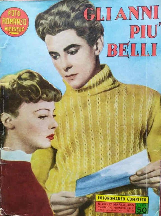 FOTO ROMANZO BIMENSILE magazine side cover Issue 29 17 March 1955