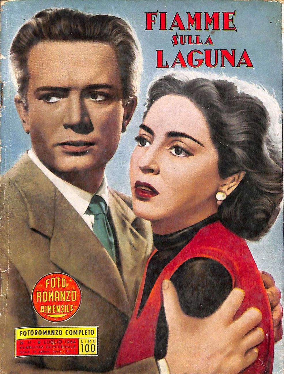 FOTO ROMANZO BIMENSILE magazine side cover Issue 11 8 July 1954