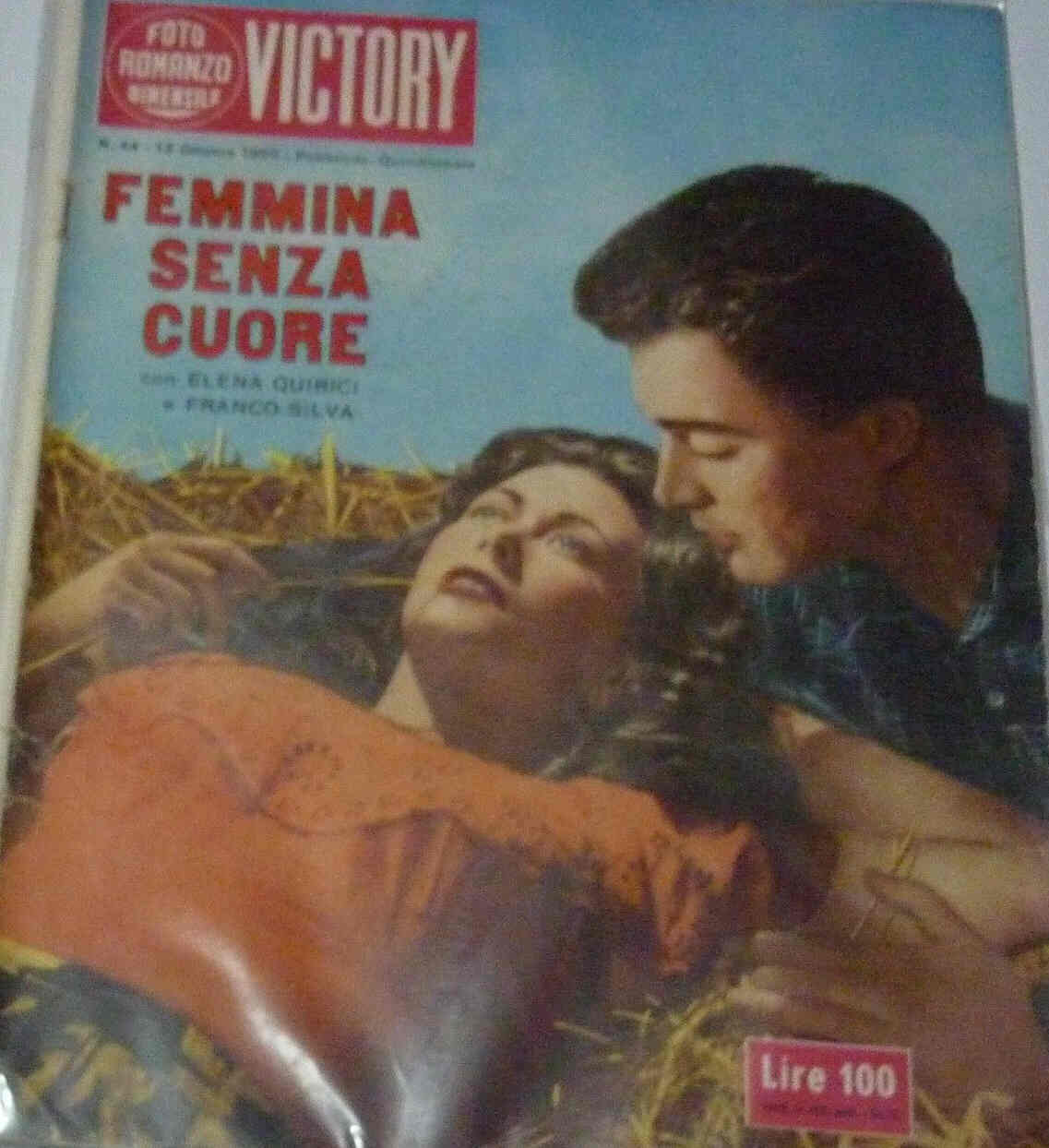 FOTO ROMANZO BIMENSILE VICTORY magazine side cover Issue 13 15 June 1955