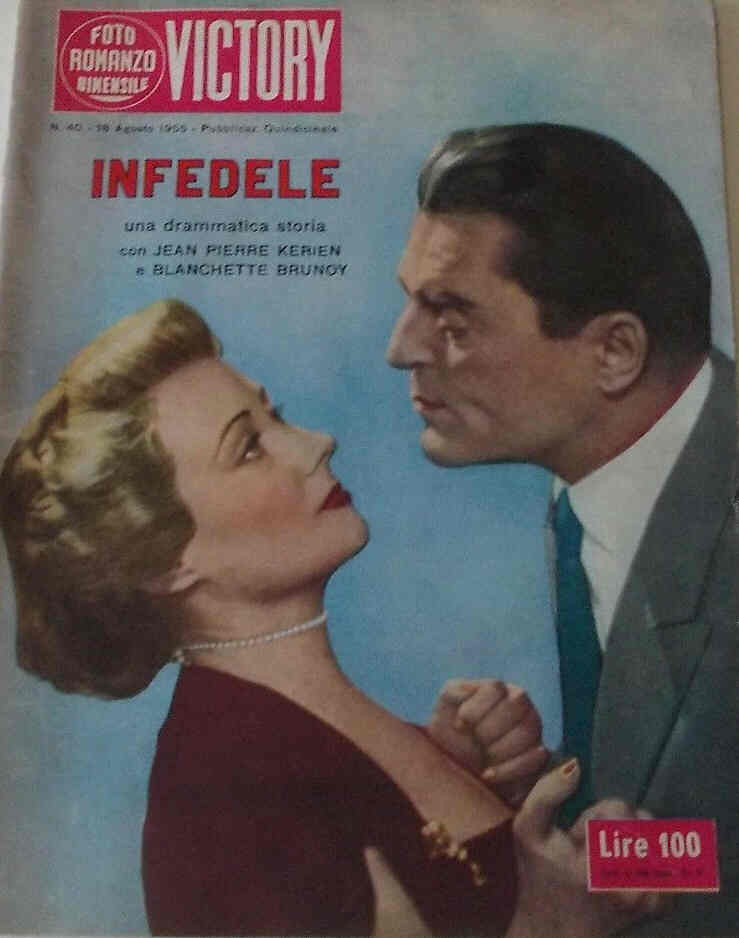 FOTO ROMANZO BIMENSILE VICTORY magazine side cover Issue 40 15 August 1955