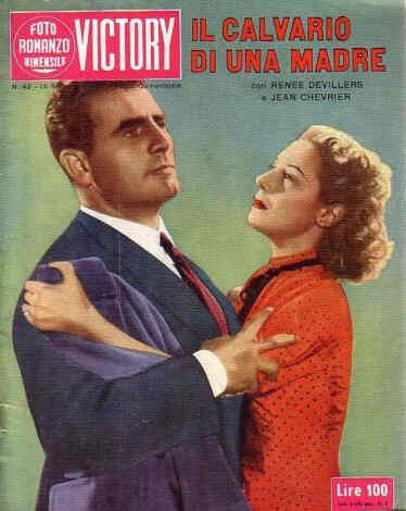 FOTO ROMANZO BIMENSILE VICTORY magazine side cover Issue 42  1955