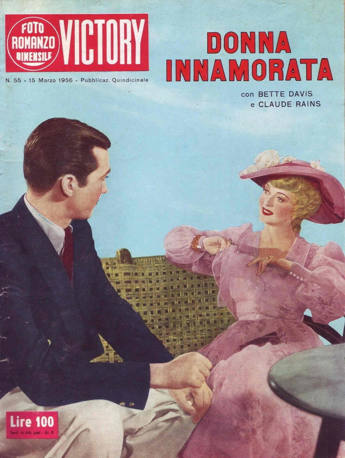 FOTO ROMANZO BIMENSILE VICTORY magazine side cover Issue 55 15 March 1956