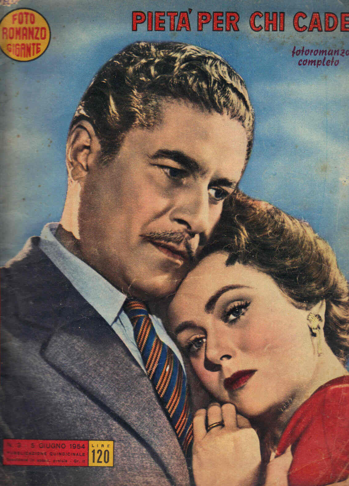 FOTO ROMANZO GIGANTE magazine side cover Issue 3 5 June 1954