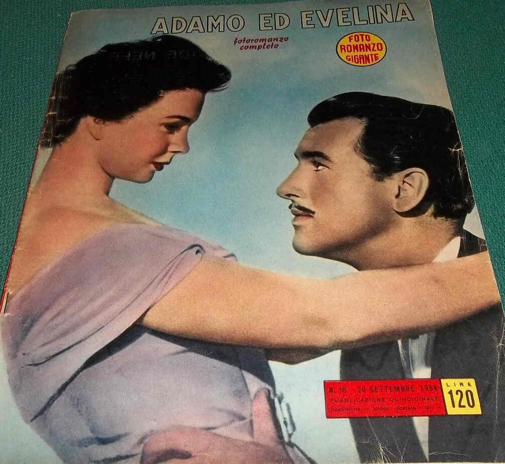FOTO ROMANZO GIGANTE magazine side cover Issue 10 20 September 1954