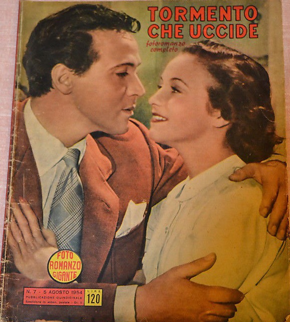 FOTO ROMANZO GIGANTE magazine side cover Issue 7 5 August 1954