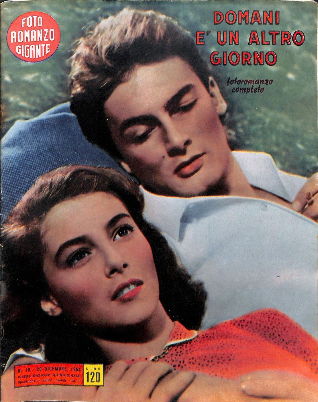 FOTO ROMANZO GIGANTE magazine side cover Issue 16 20 December 1954