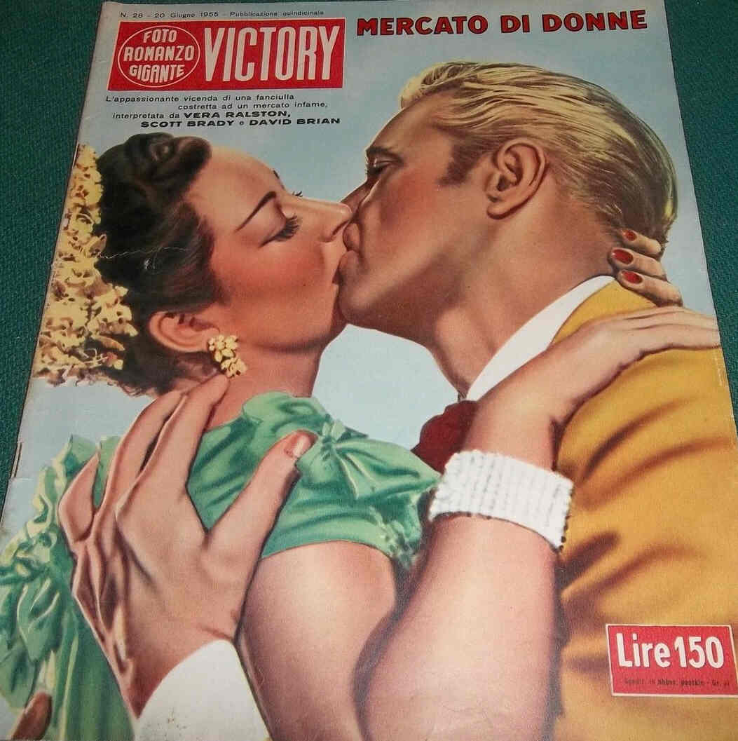 FOTO ROMANZO GIGANTE VICTORY magazine side cover Issue 28 20 June 1955