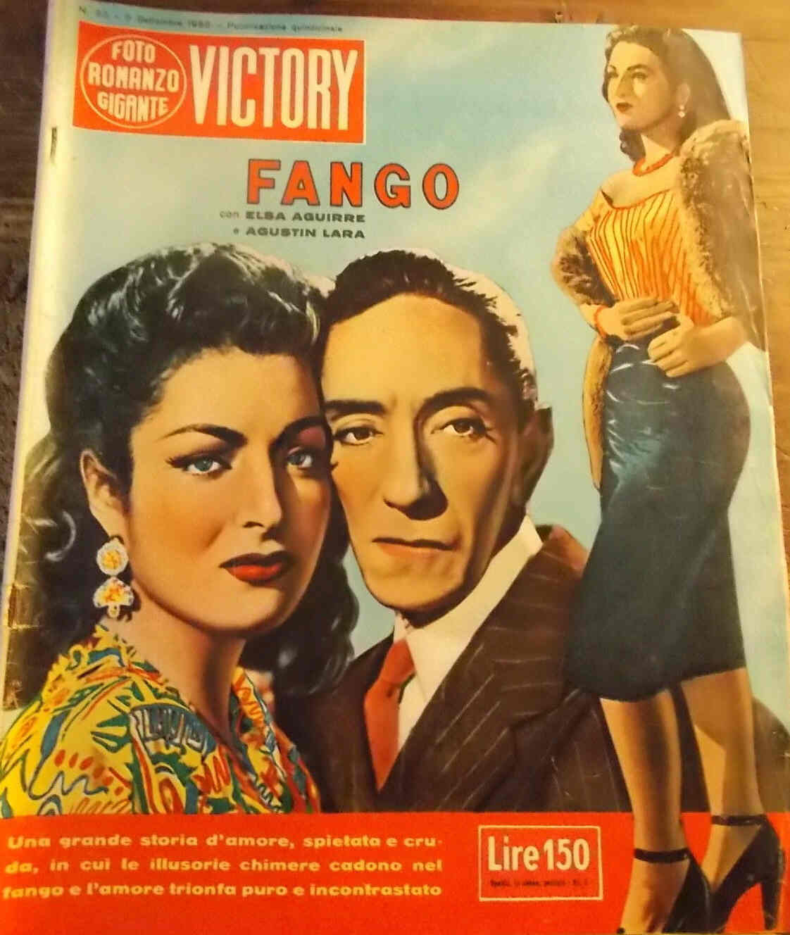FOTO ROMANZO GIGANTE VICTORY magazine side cover Issue 33 5 September 1955