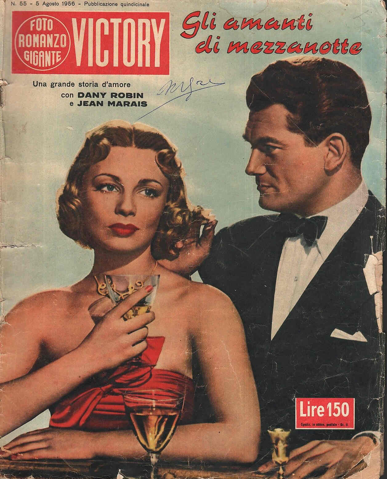 FOTO ROMANZO GIGANTE VICTORY magazine side cover Issue 55 5 August 1956