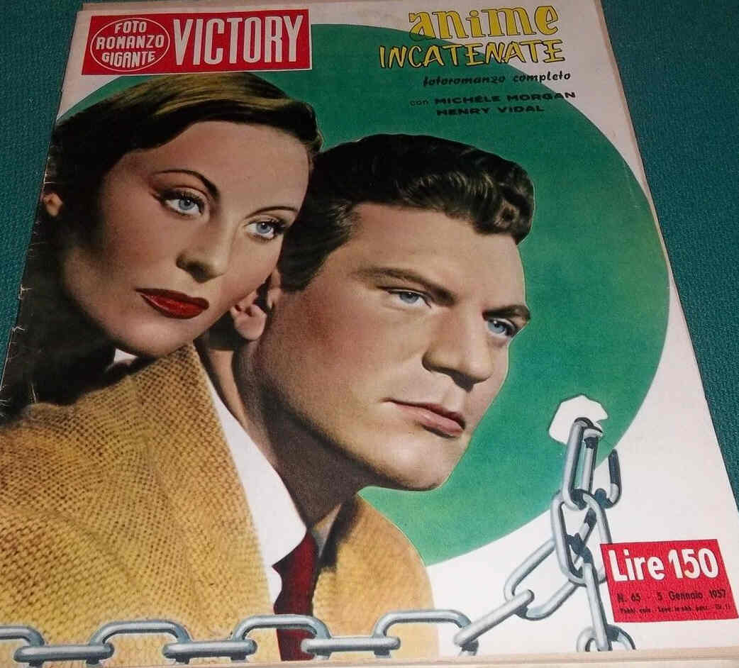 FOTO ROMANZO GIGANTE VICTORY magazine side cover Issue 65 5 January 1957