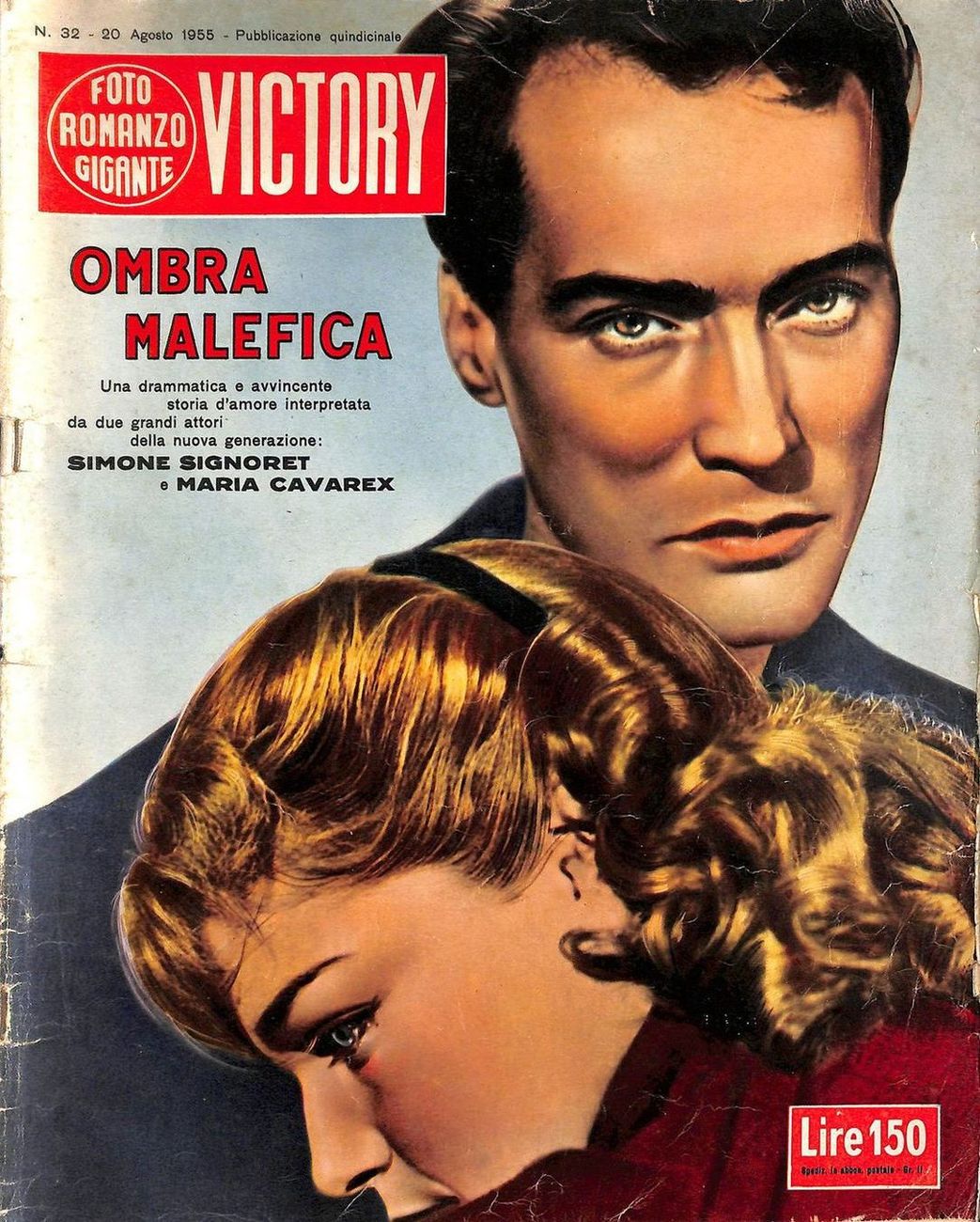 FOTO ROMANZO GIGANTE VICTORY magazine side cover Issue 32 20 August 1955