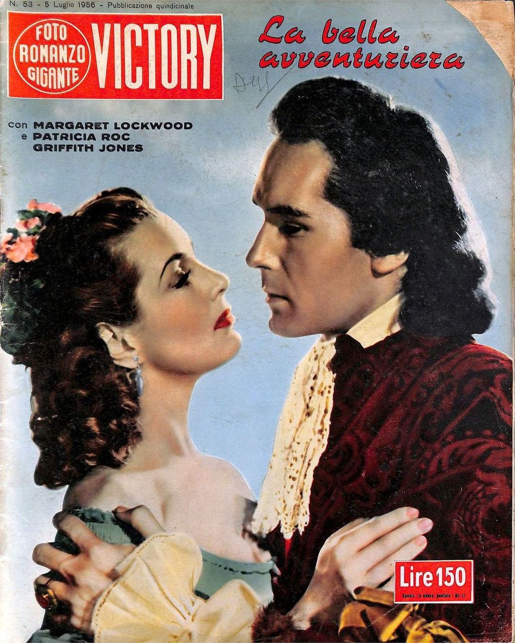 FOTO ROMANZO GIGANTE VICTORY magazine side cover Issue 53 5 July 1956