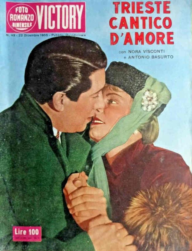 FOTO ROMANZO BIMENSILE VICTORY magazine side cover Issue 49 22 December 1955