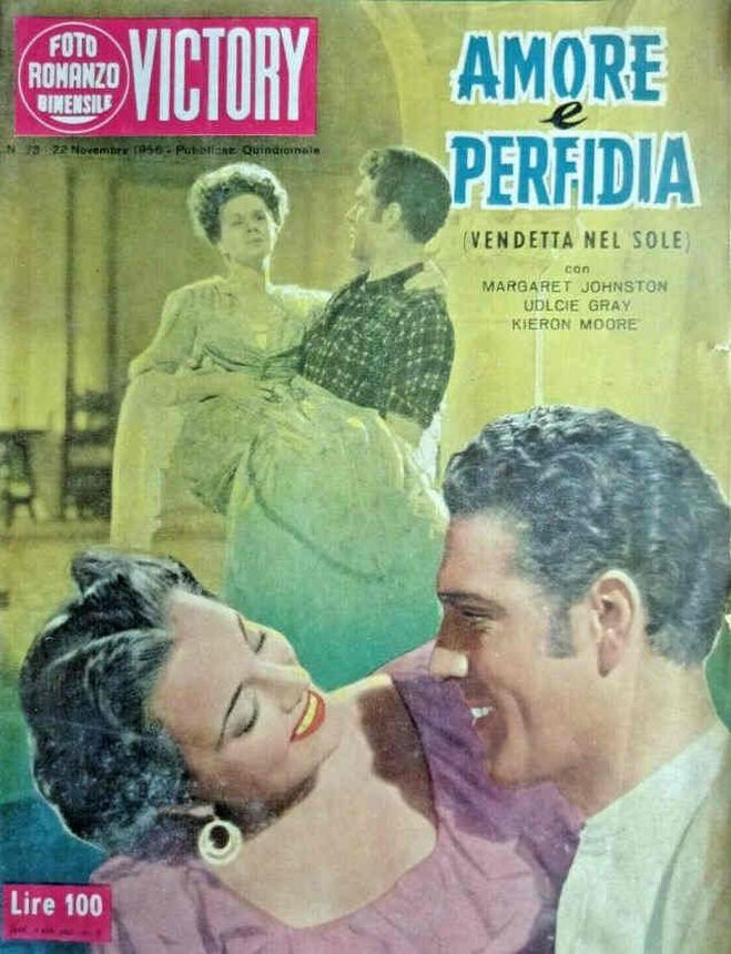 FOTO ROMANZO BIMENSILE VICTORY magazine side cover Issue 73 22 November 1956