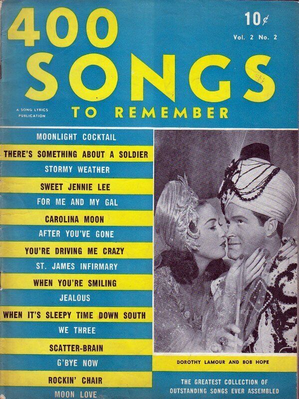 400 SONGS TO REMEMBER magazine side cover  Vol 2 No  2  December 1942