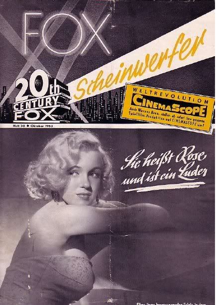 20TH CENTURY FOX SCHEINWERFER magazine side cover Issue 38 October 1953