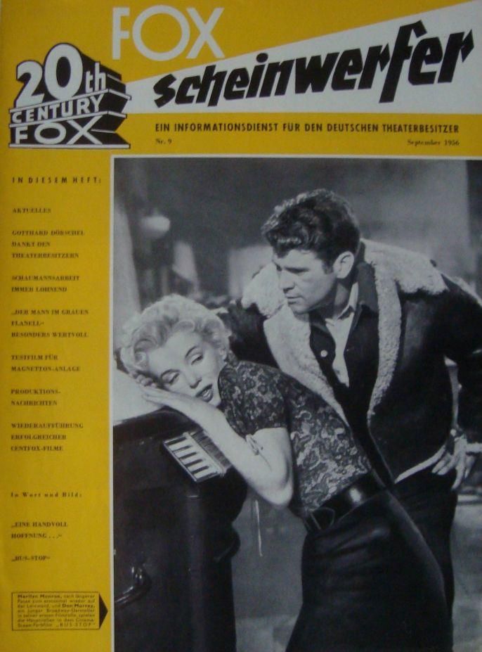 20TH CENTURY FOX SCHEINWERFER magazine side cover September 1956
