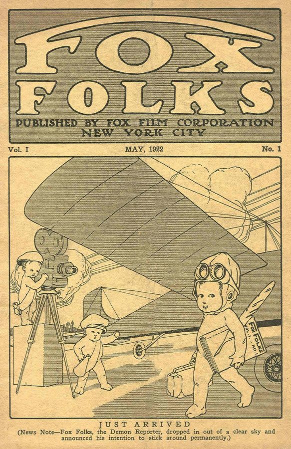 FOX FOLKS magazine side cover Issue 1 May 1922