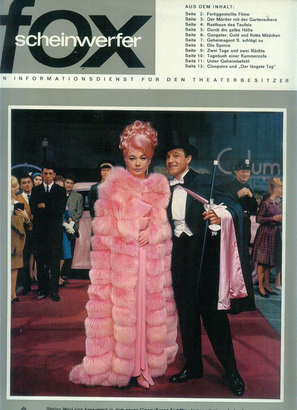 20TH CENTURY FOX SCHEINWERFER magazine side cover Issue 2   1964
