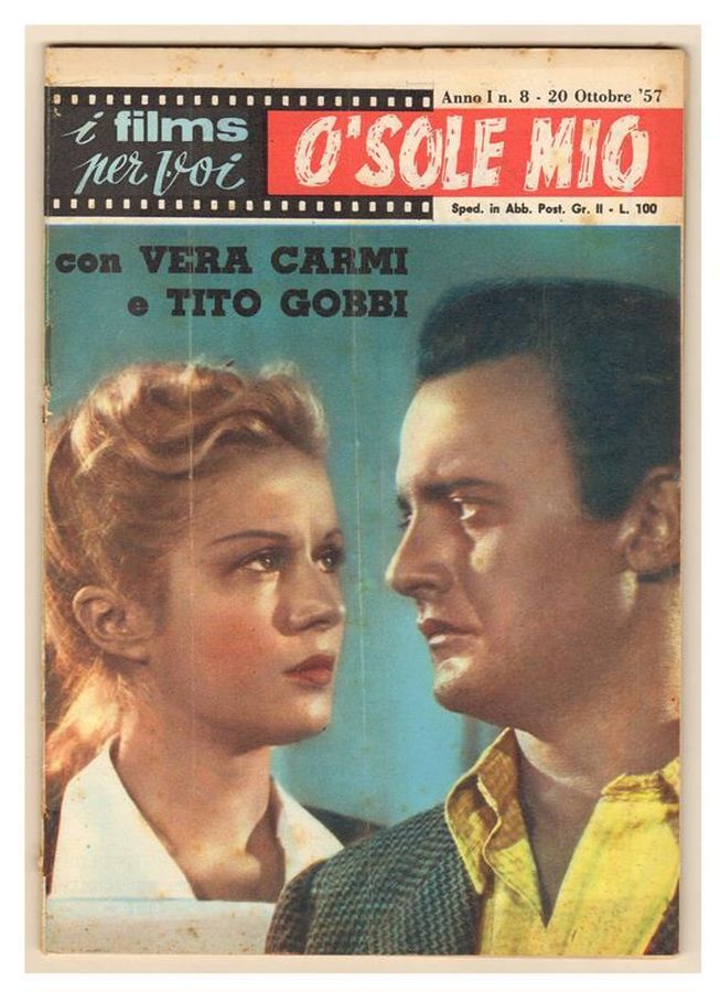 I FILMS PER VOI magazine side cover Issue 8 20 October 1957