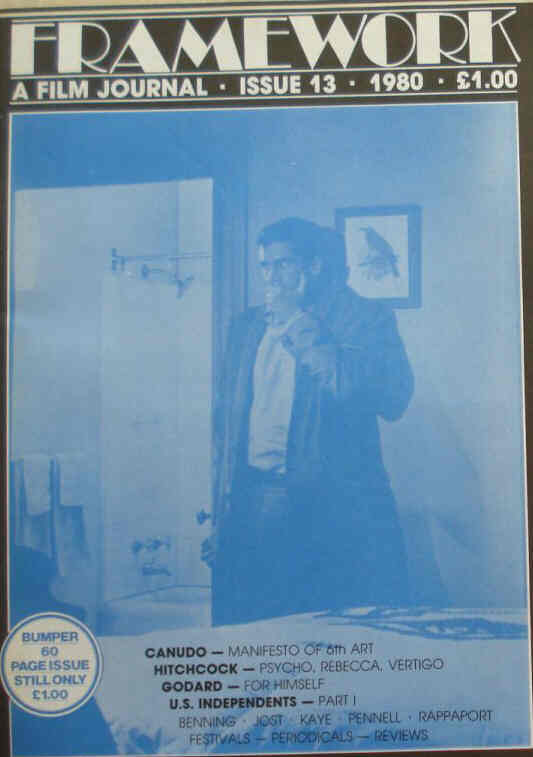 FRAMEWORK magazine side cover Issue 13 Autumn/September 1980
